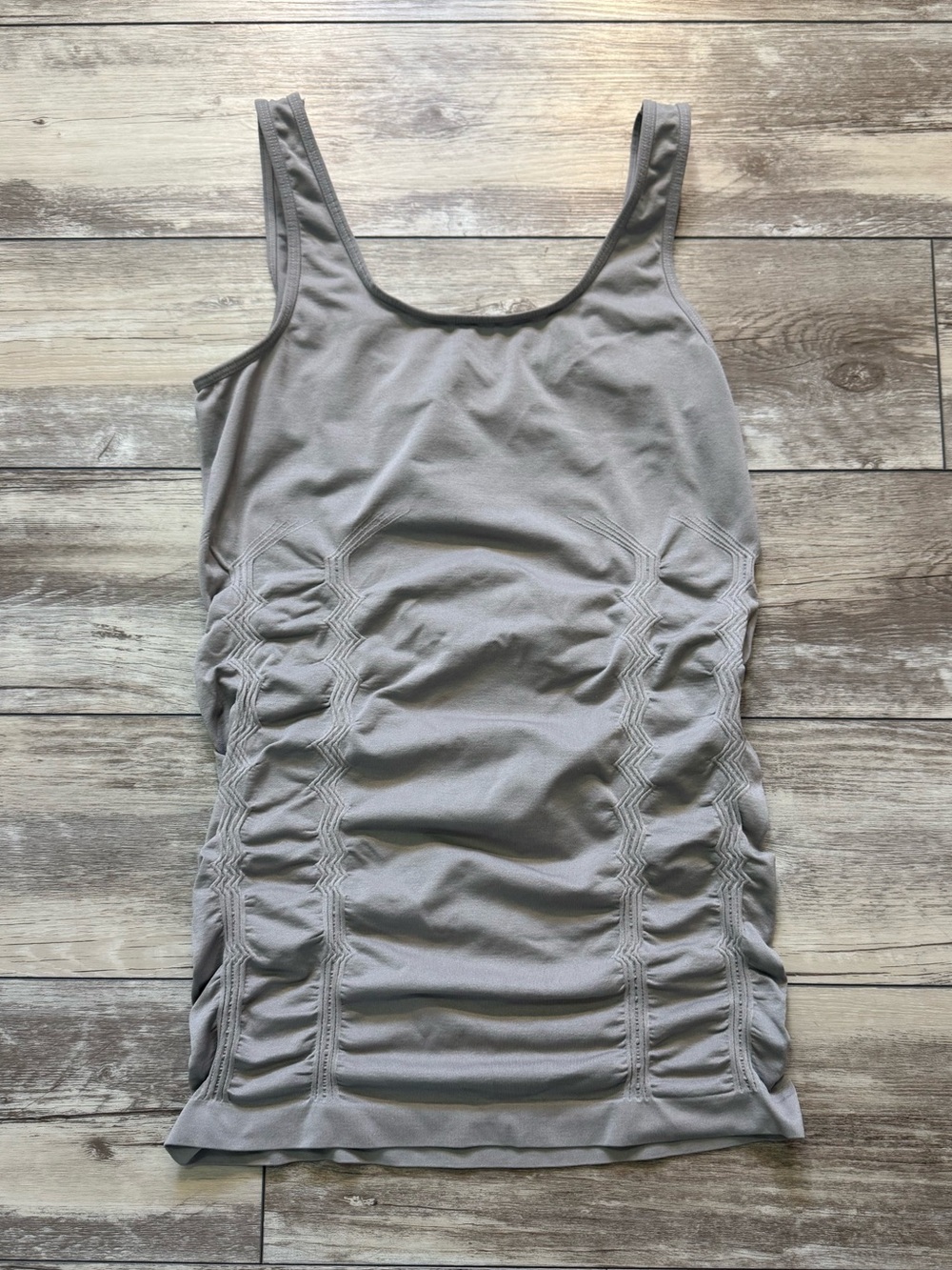 Kismet Grey Ruched Tank Top - Picture 2 of 2